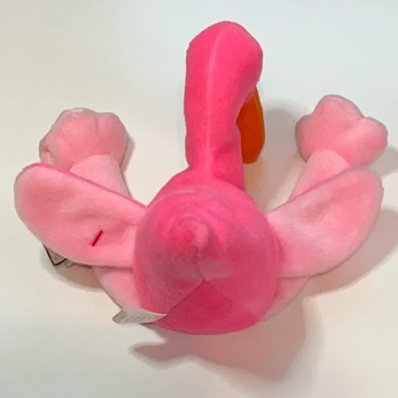 TY Beanie Babies PINKY NWT Pink Flamingo 1995 DOB February 13, 1995 - Picture 7 of 11